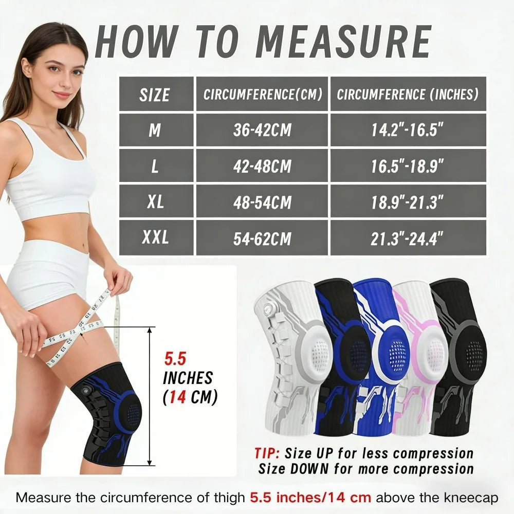 Sports Knee Brace with Stability System – Non-Slip Knee Support for Fitness, Running & Daily Use