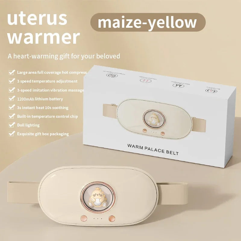 Menstrual Heating Pad Belt with Heat & Vibration Massage