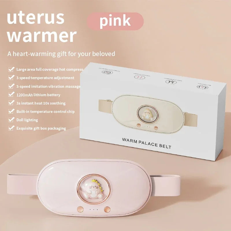 Menstrual Heating Pad Belt with Heat & Vibration Massage