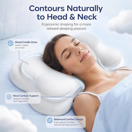 Ergonomic Memory Foam Cervical Support Pillow