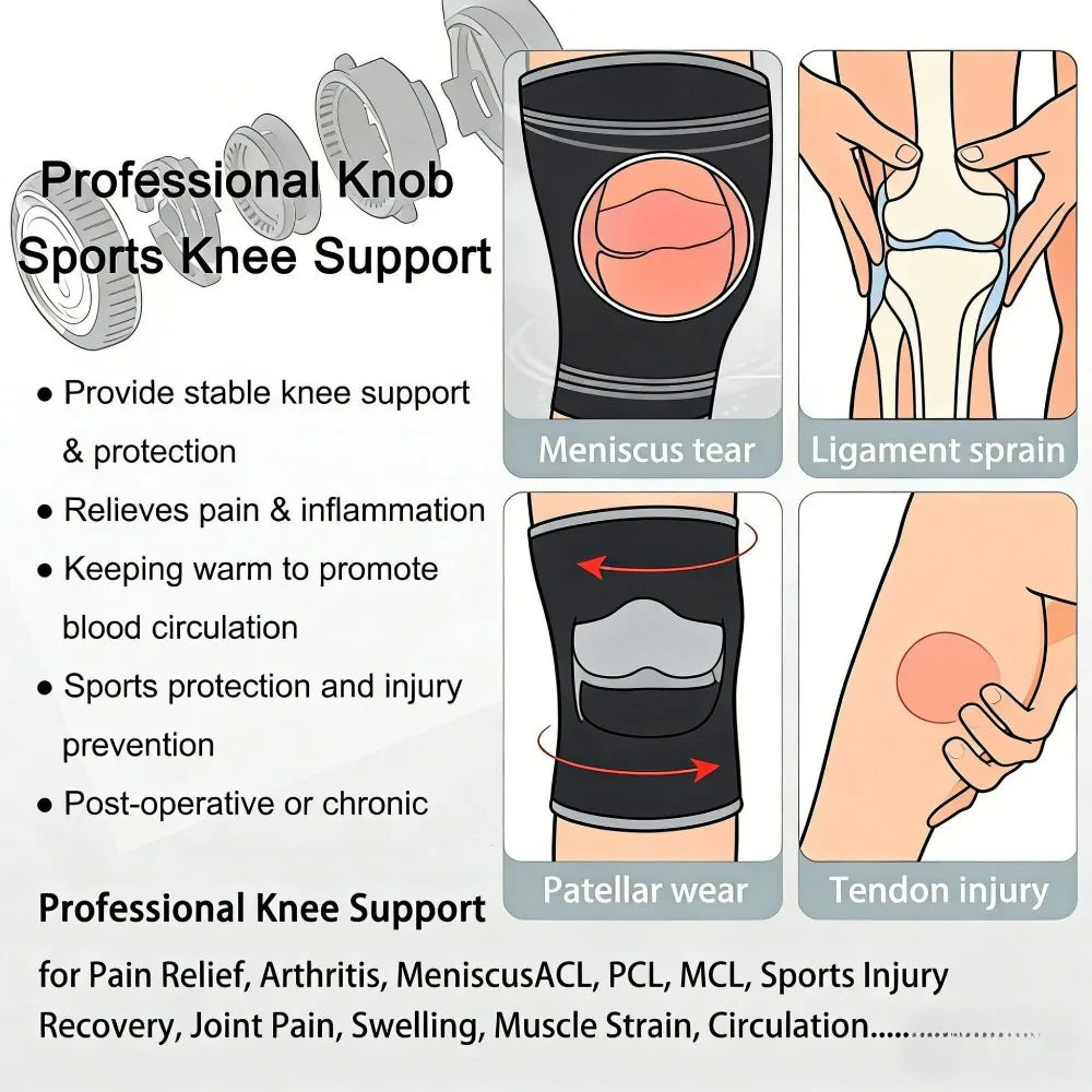 Sports Knee Brace with Stability System – Non-Slip Knee Support for Fitness, Running & Daily Use